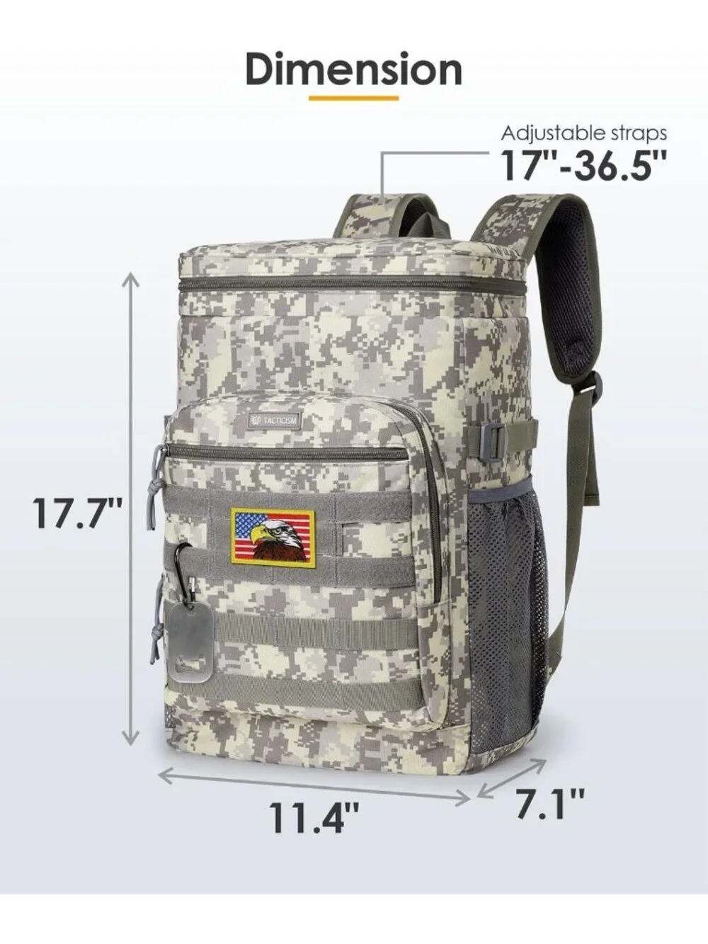 Insulated Tactical Cooler Backpack - 24L Leak-Proof Heavy Duty Lunch Bag for